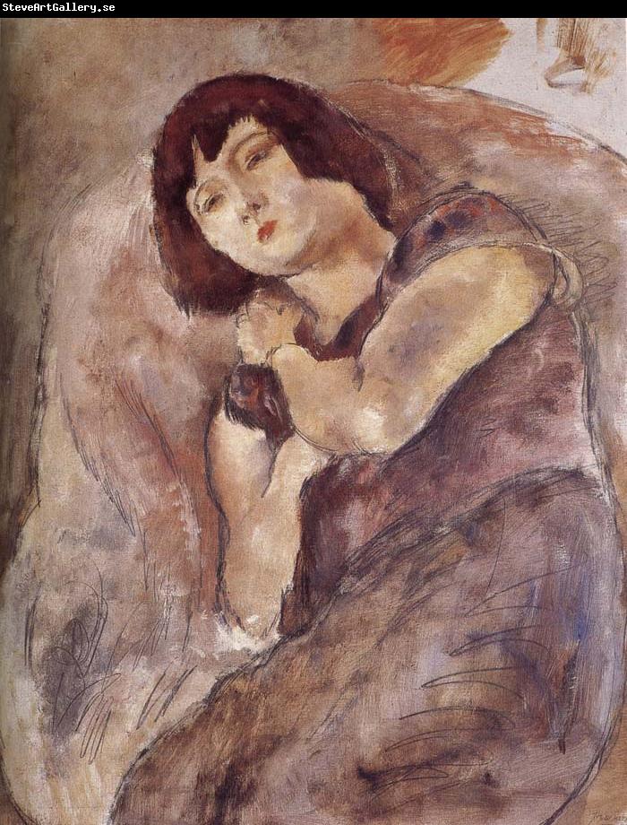 Jules Pascin Lucy wearing the purple